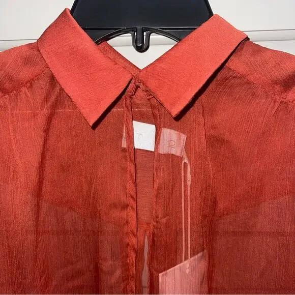 TJD The Jetset Diaries Ara Rust Burnt Orange Blouse Small - Picture 3 of 12